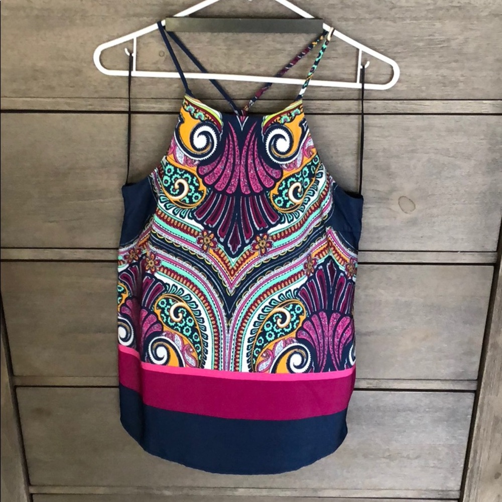 Print color block tank